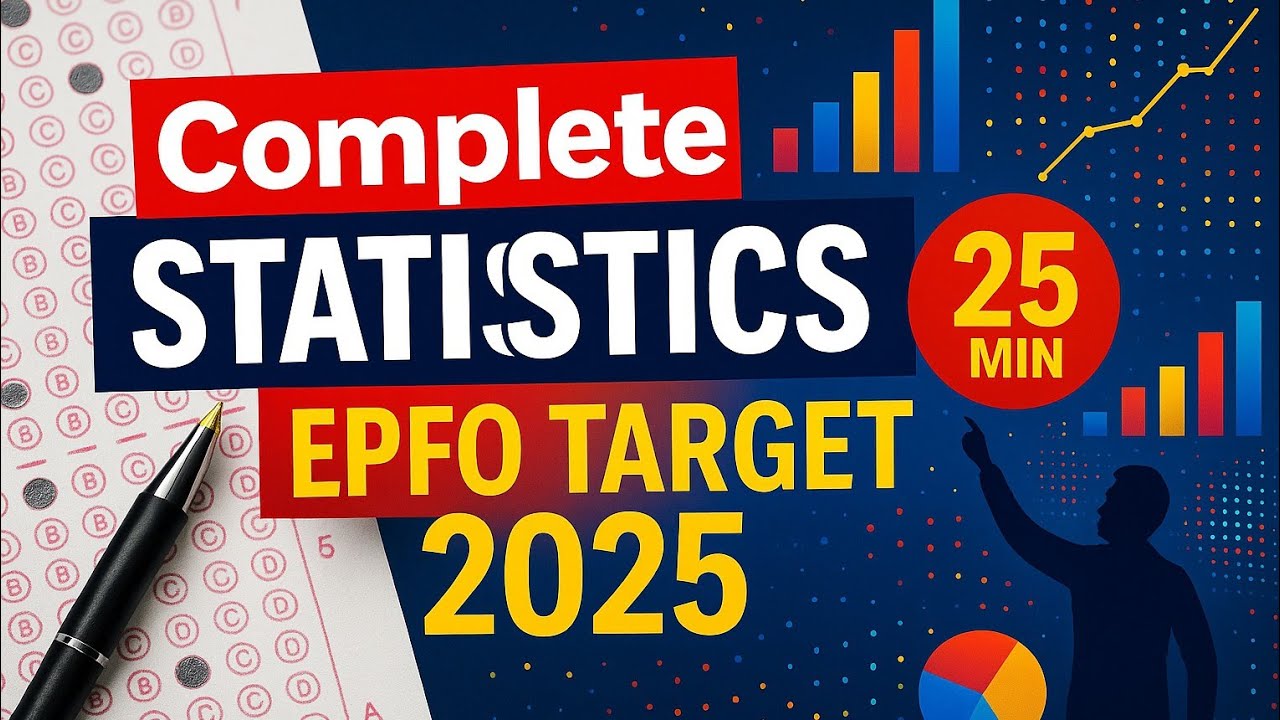 Complete Statistics for EPFO in 25 Minutes | Full Syllabus Revision | 