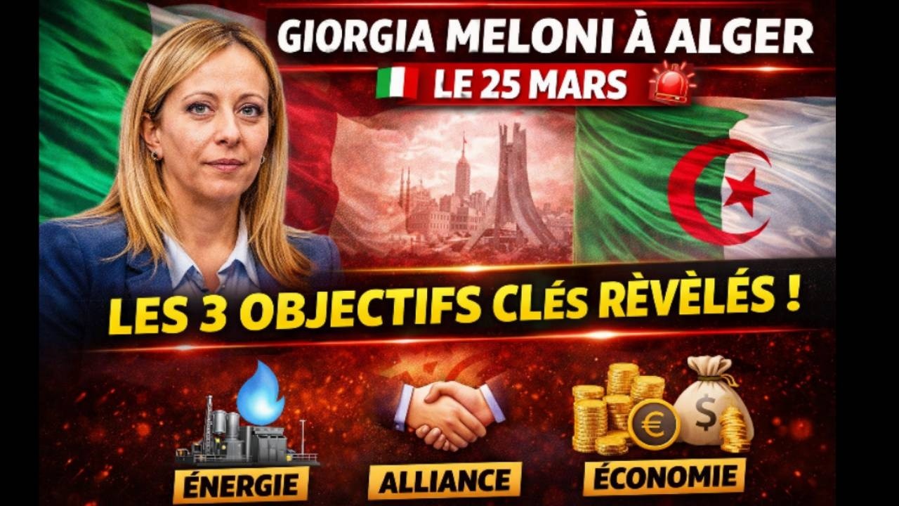 🇮🇹🇩🇿 Giorgia Meloni &agrave; Alger : Les 3 objectifs cl&eacute;s r&eacute;v&eacute;l&eacute;s !