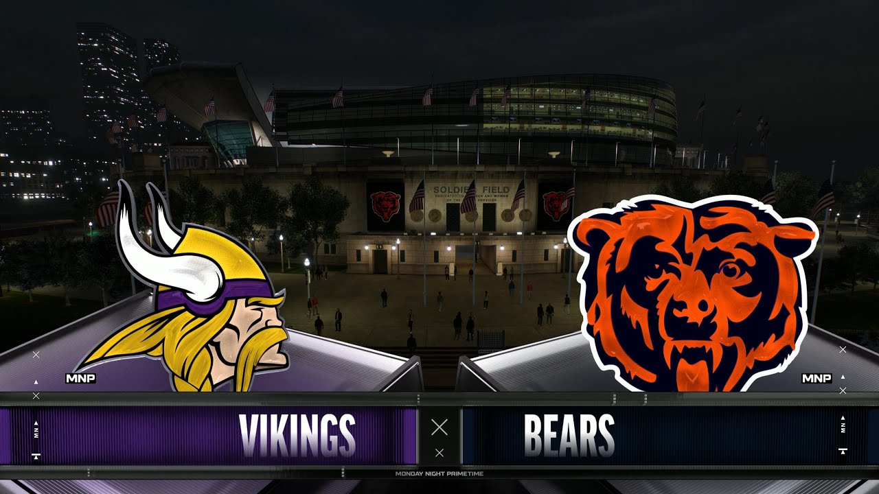 MADDEN 26 GAMEPLAY - VIKINGS AT BEARS - FULL GAME SIM - WEEK 1 - MNF PRESENTATION - 4K