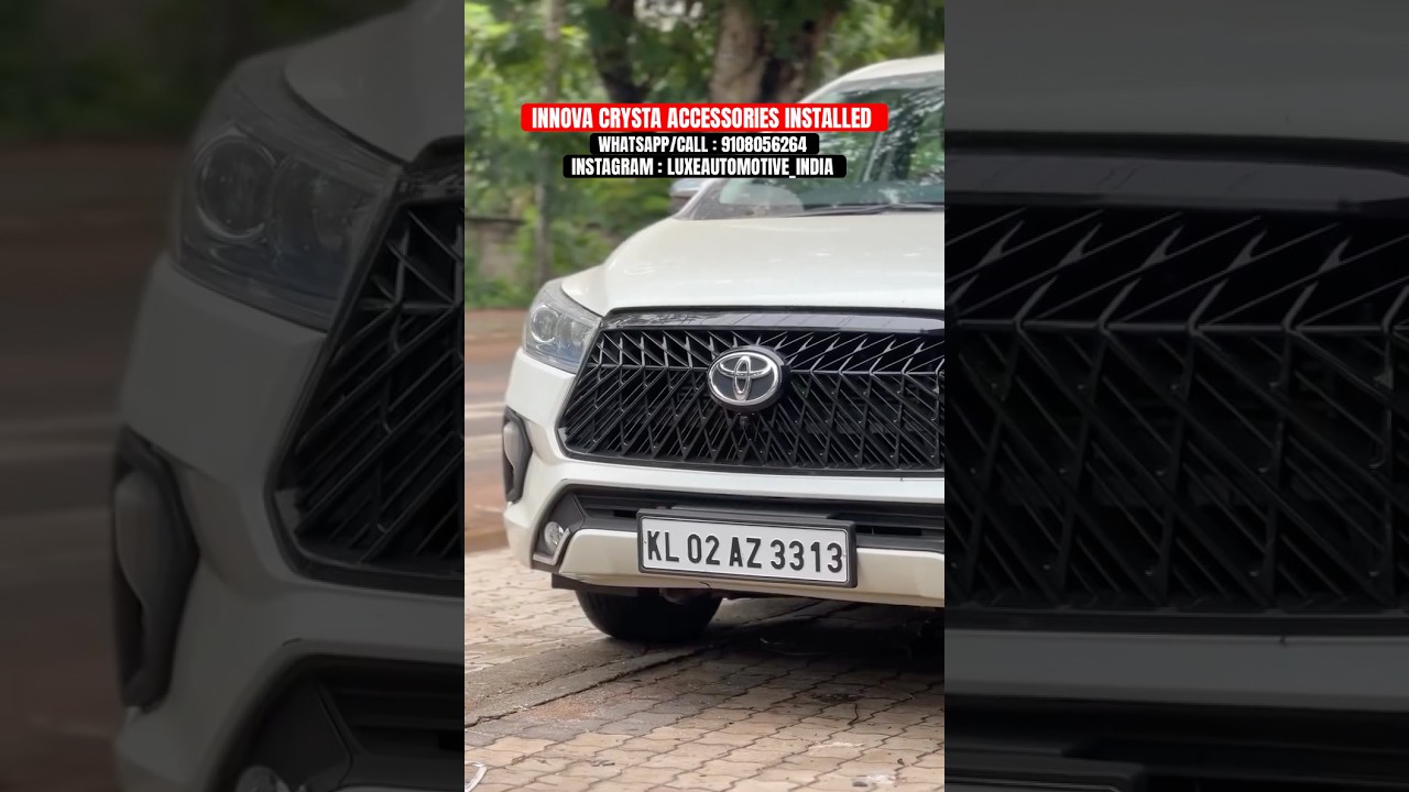 INNOVA CRYSTA ACCESSORIES #innovacrysta #innovacrystafacelift #crystainnova #toyotainnovacrysta