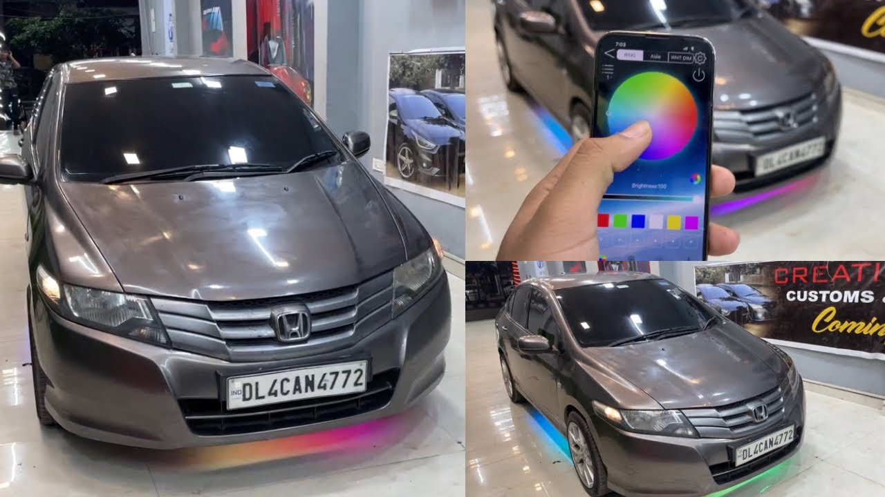 Installing underbody lights in my honda city || Honda city modified #modified #hondacity