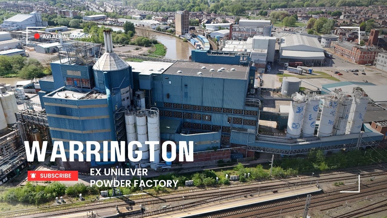 Above Ex Unilever Powder Factory | Warrington's 136-Year Legacy Before Demolition