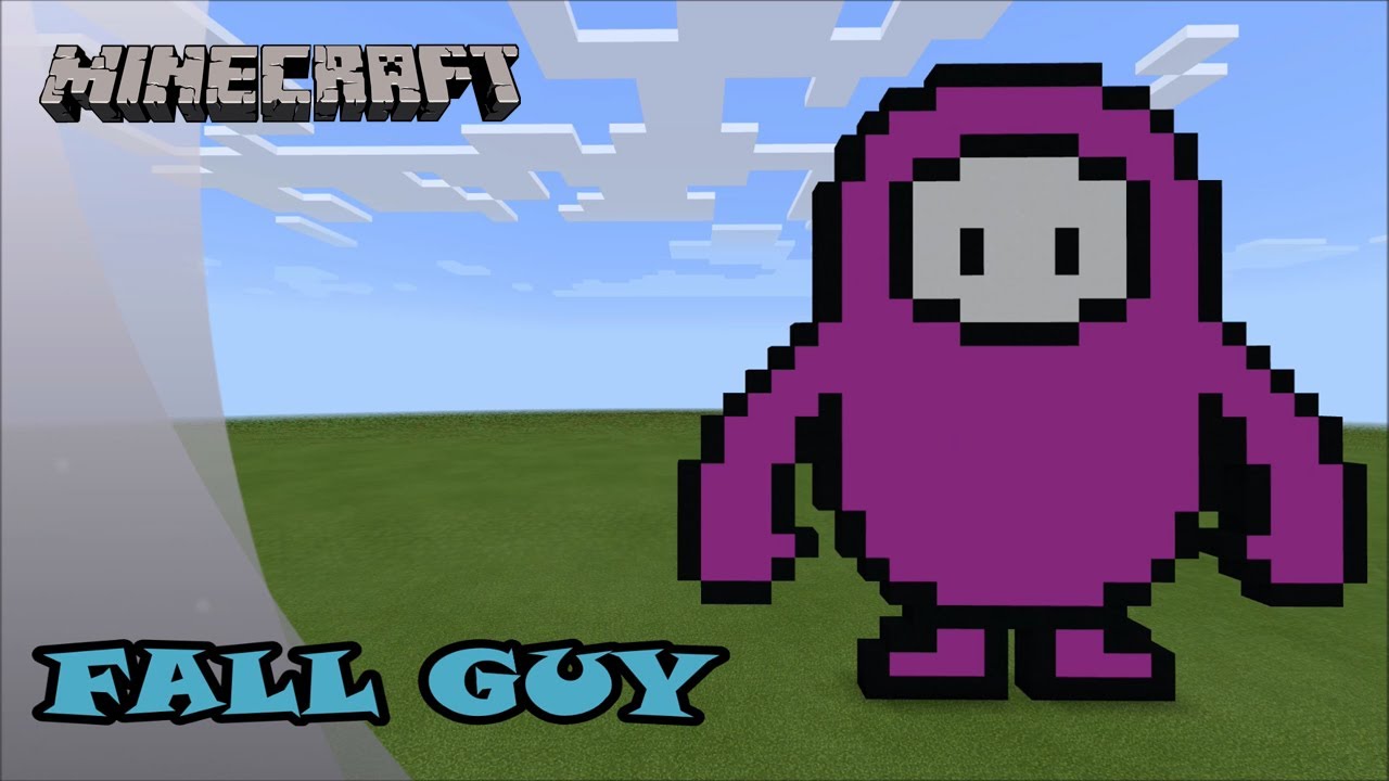 Minecraft: Pixel Art Tutorial and Showcase: Fall Guy (Fall Guys: Ultimate Knockout)
