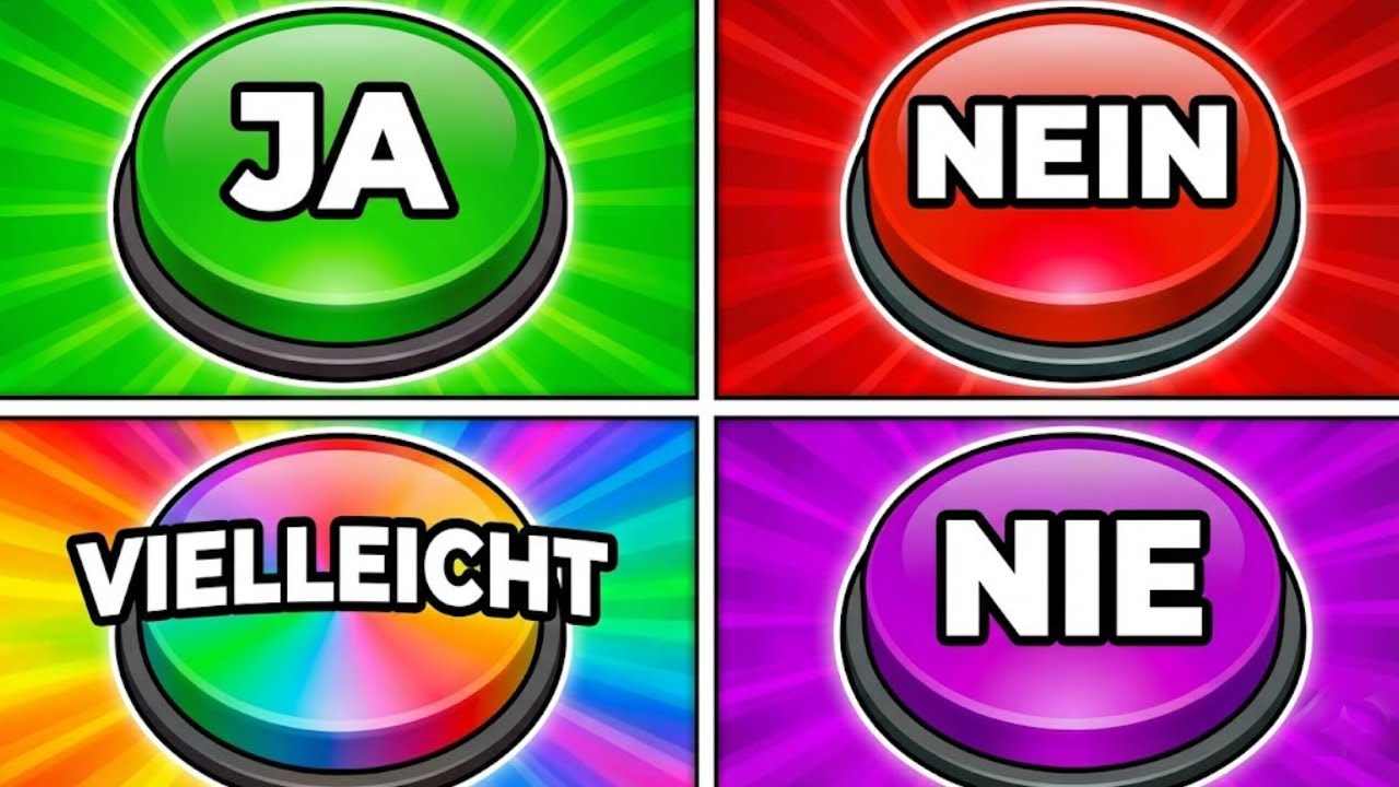 Wähle einen Knopf! 🟢🔴🟡🔵 JA, NEIN, VIELLEICHT oder NIE