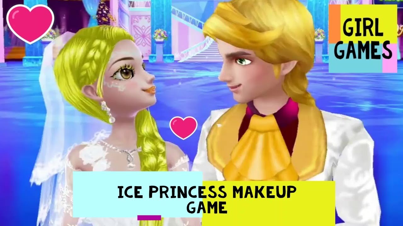 Ice Princess Makeup Game - Royal Wedding Day, Dress Up Yellow Color Hairstyles Game - Fun Girl Games