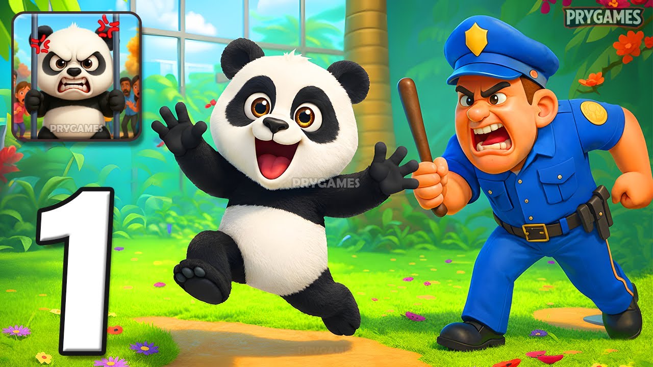 Panda Prank: Life Simulator - Прохождение игры, часть 1 - Розыгрыши в зоопарке с пандами (Android...