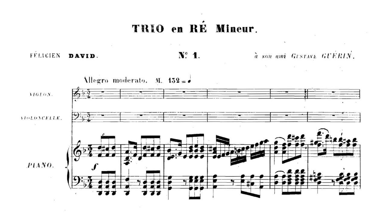 Félicien David – Piano Trio No.2, in D minor