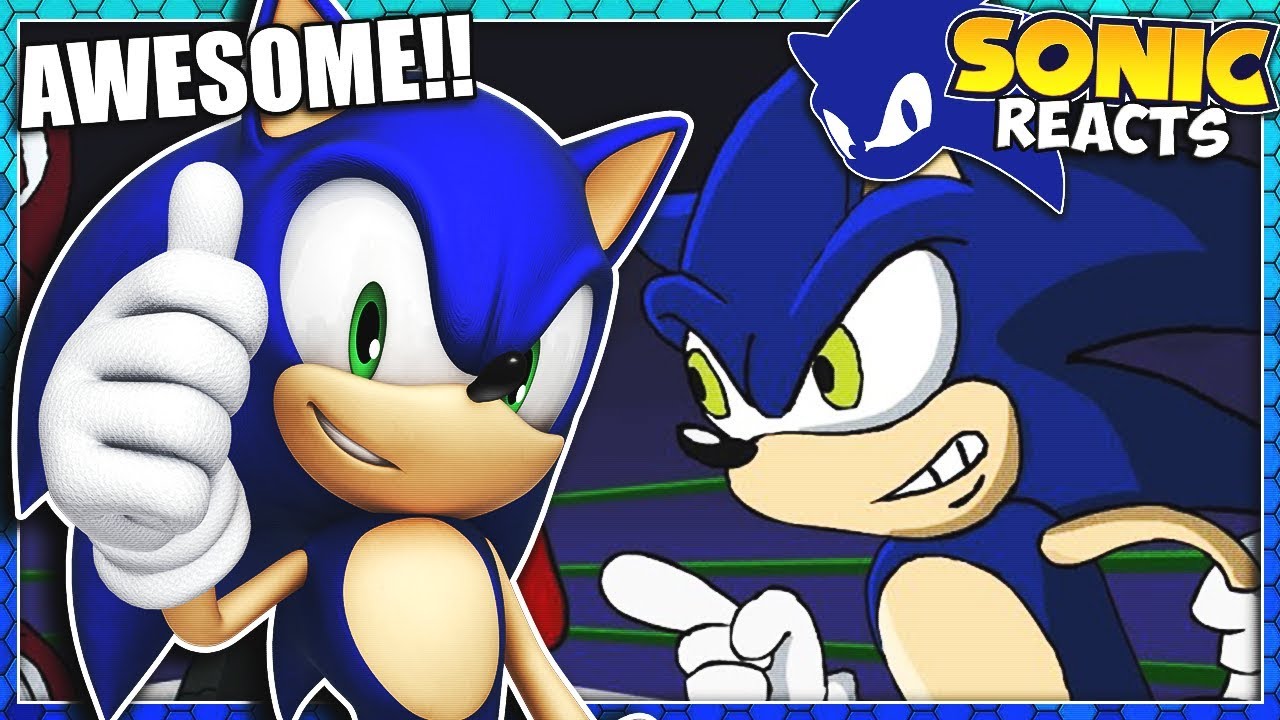 Sonic Reacts To Mario Vs Sonic - Cartoon Beatbox Battles!