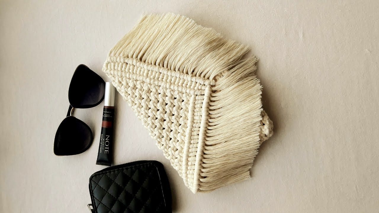 SADE,ŞIK VE KOLAY MAKROME ÇANTA YAPIMI / MACRAME BAG TUTORIAL