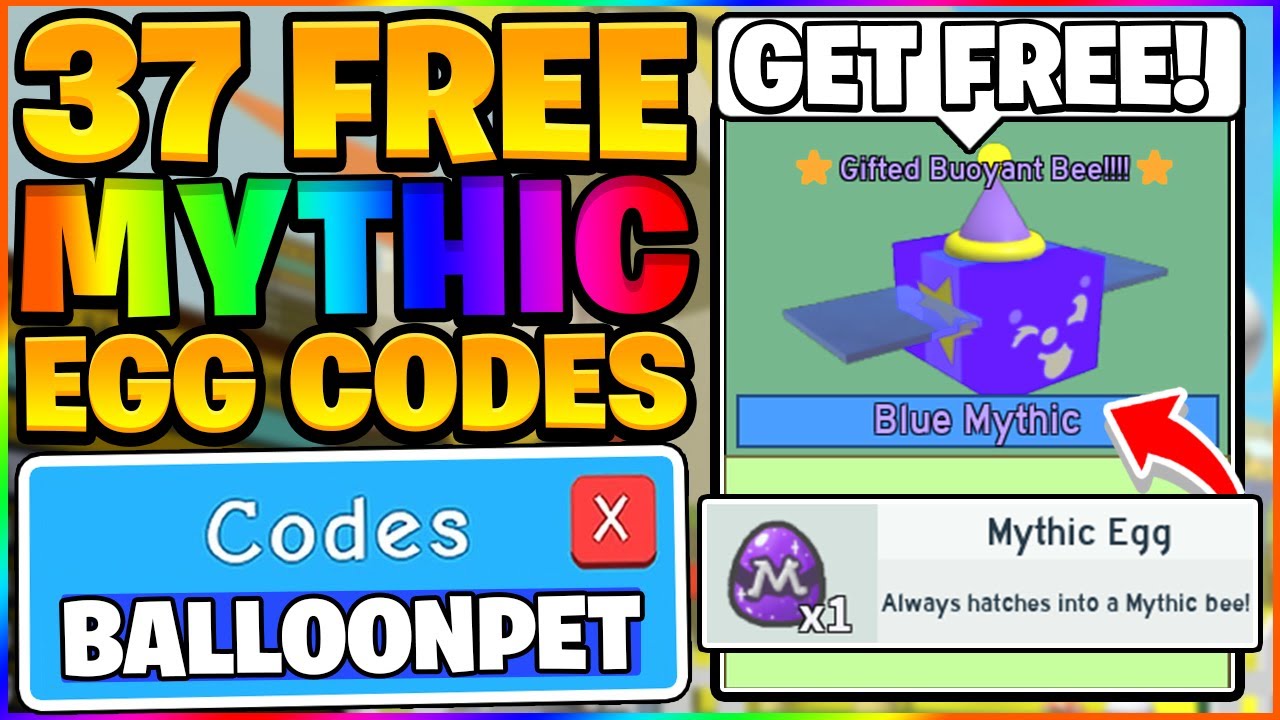 ALL 37 FREE MYTHIC BEE EGG CODES IN BEE SWARM SIMULATOR! Roblox