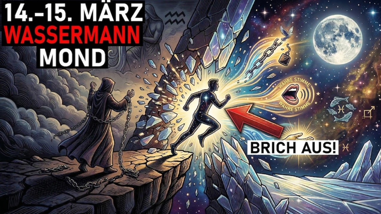 MORGEN Wassermann-Mond Erwachen - 3 emotionale Durchbrüche für DICH (14. März)