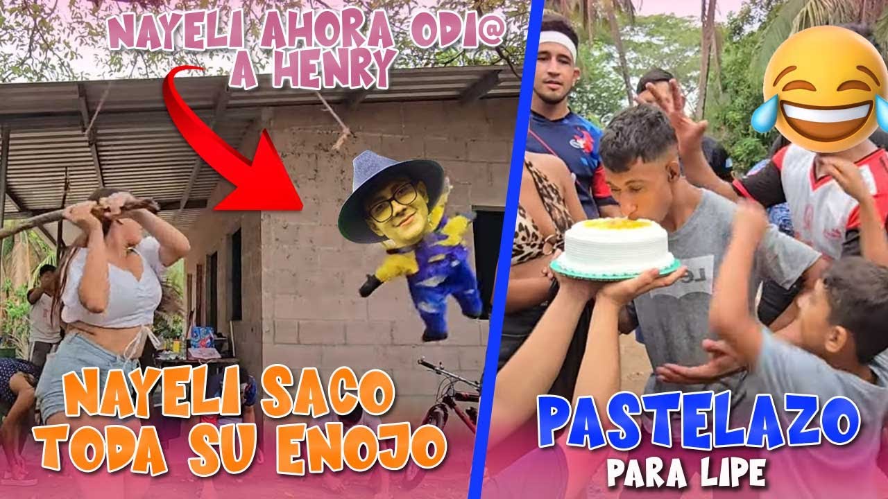Nayeli se imagino que la piñata era HENRY y le pego con todas sus ganas. LA PLAGA LE CANTA A FELIPE🥳