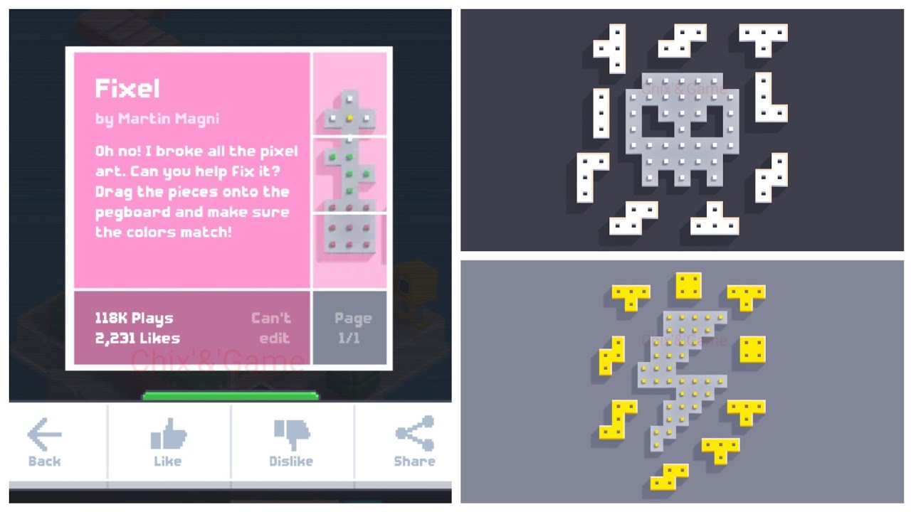 FANCADE -  Fixel - WORLD 8 -  WALKTHROUGH - Solution  level lvl 13 14 15 16 and 17