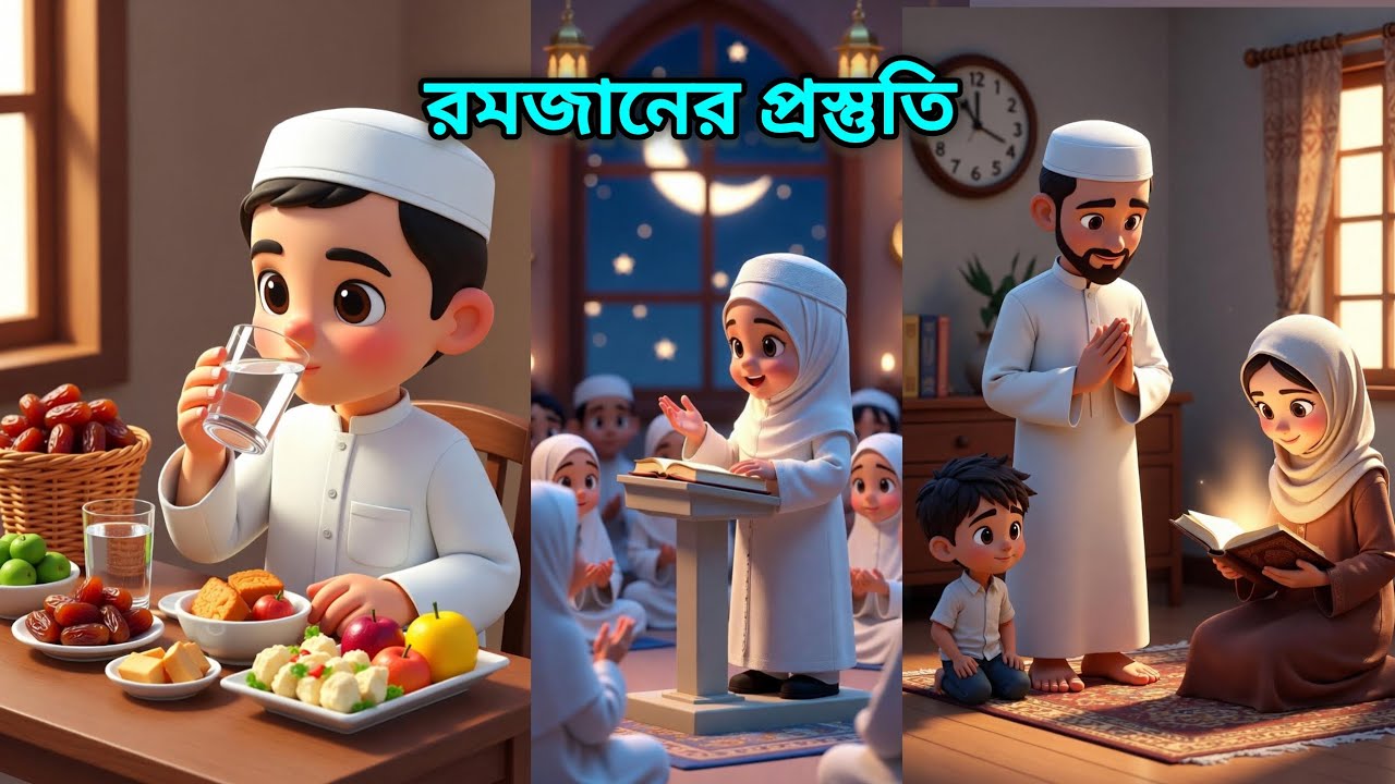 রমজানের প্রস্তুতি | বাংলা ওয়াজ | 3D Cartoon Islamic Reminder। Islamic Cartoon Video 