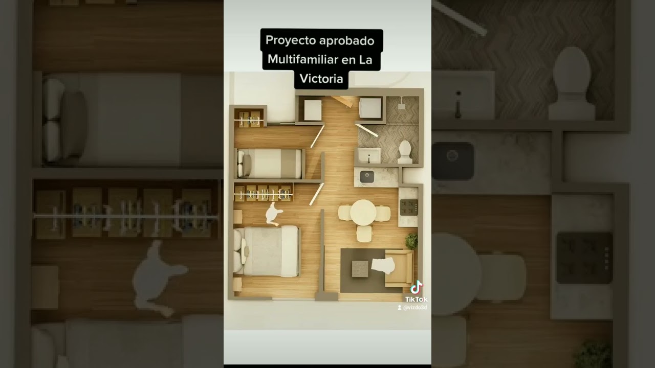 &iquest;Dos dormitorios en 35 m2? #arquitectura #planos