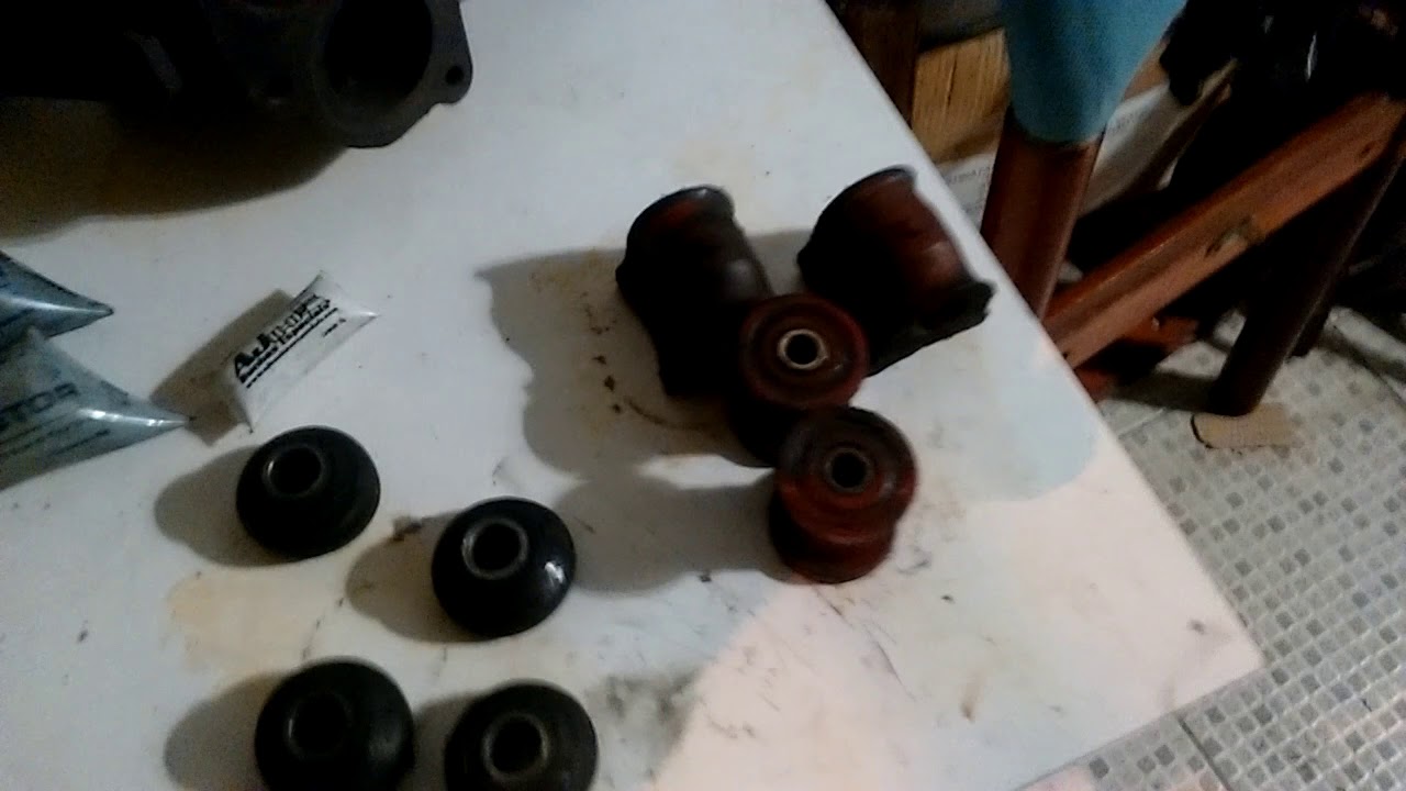 buchas de PU X buchas de borracha