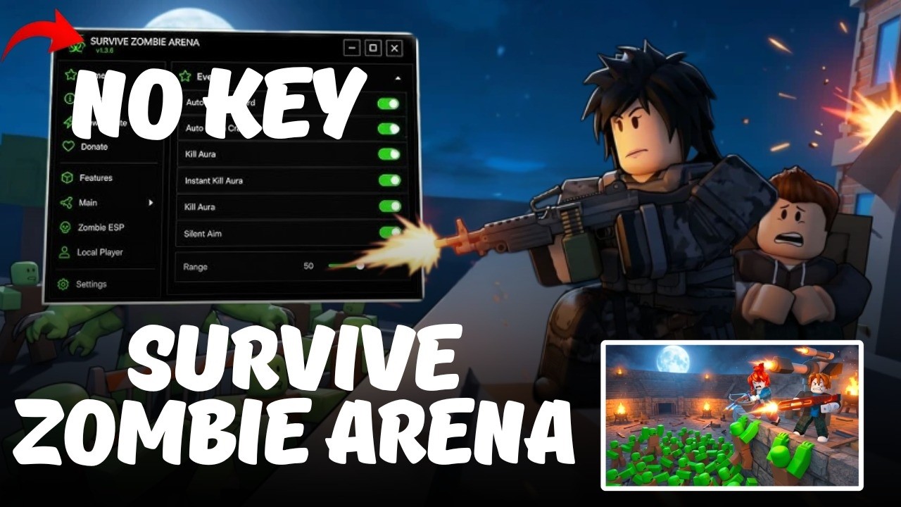 🔥 ЛУЧШИЙ скрипт для Survive Zombie Arena 2026 | Режим бога, мгновенное убийство и без ключа