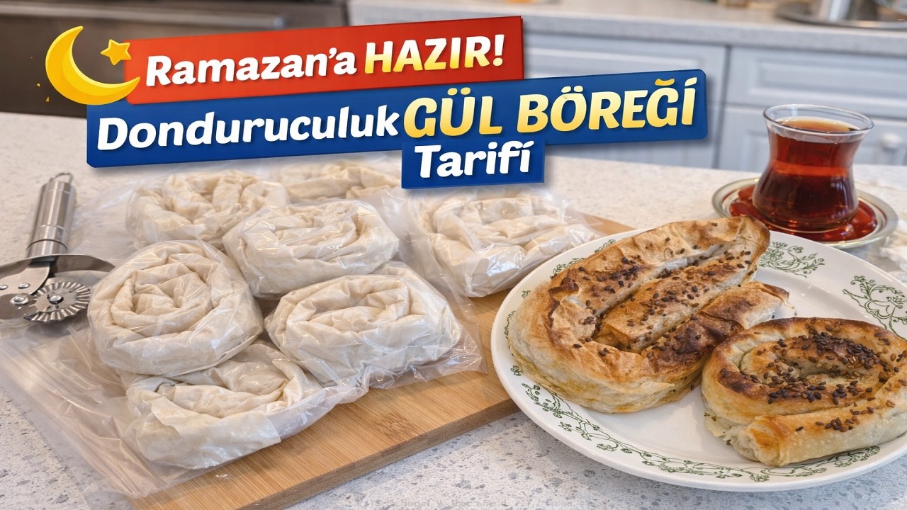 Ramazan’a Hazır Dondurucuda Gül Böreği🌙Peynirli, Kıymalı, Patatesli | İftara & Sahura Pratik Lezzet