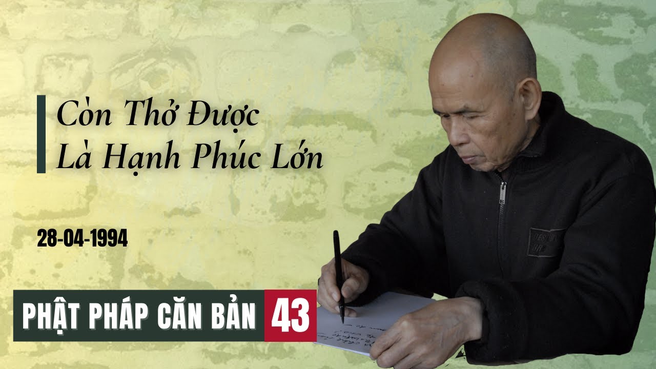 Còn Thở Được Là  Hạnh Phúc Lớn [Phật Pháp Căn Bản 43]  TS Thích Nhất Hạnh(28-04-1994, XH, LM)