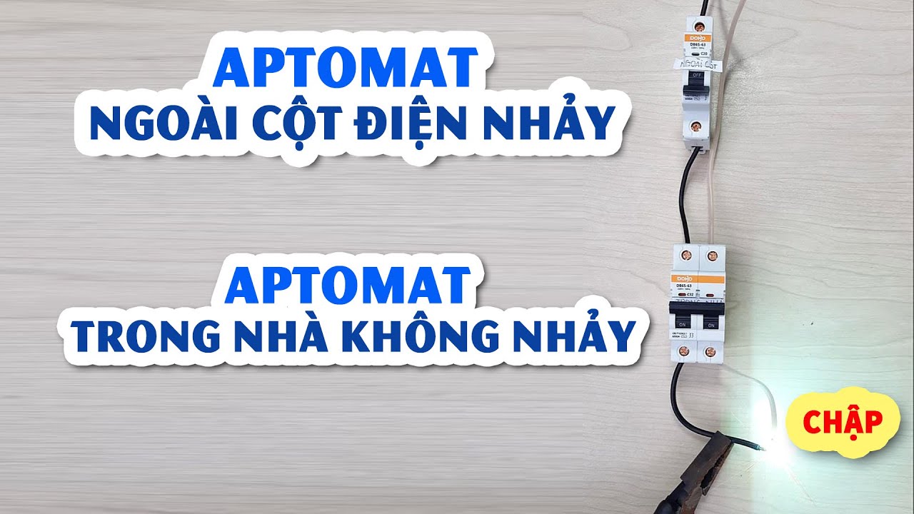 Trong nh&agrave; bị chập điện nhưng Aptomat trong nh&agrave; kh&ocirc;ng nhảy Aptomat ngo&agrave;i cột điện nhảy
