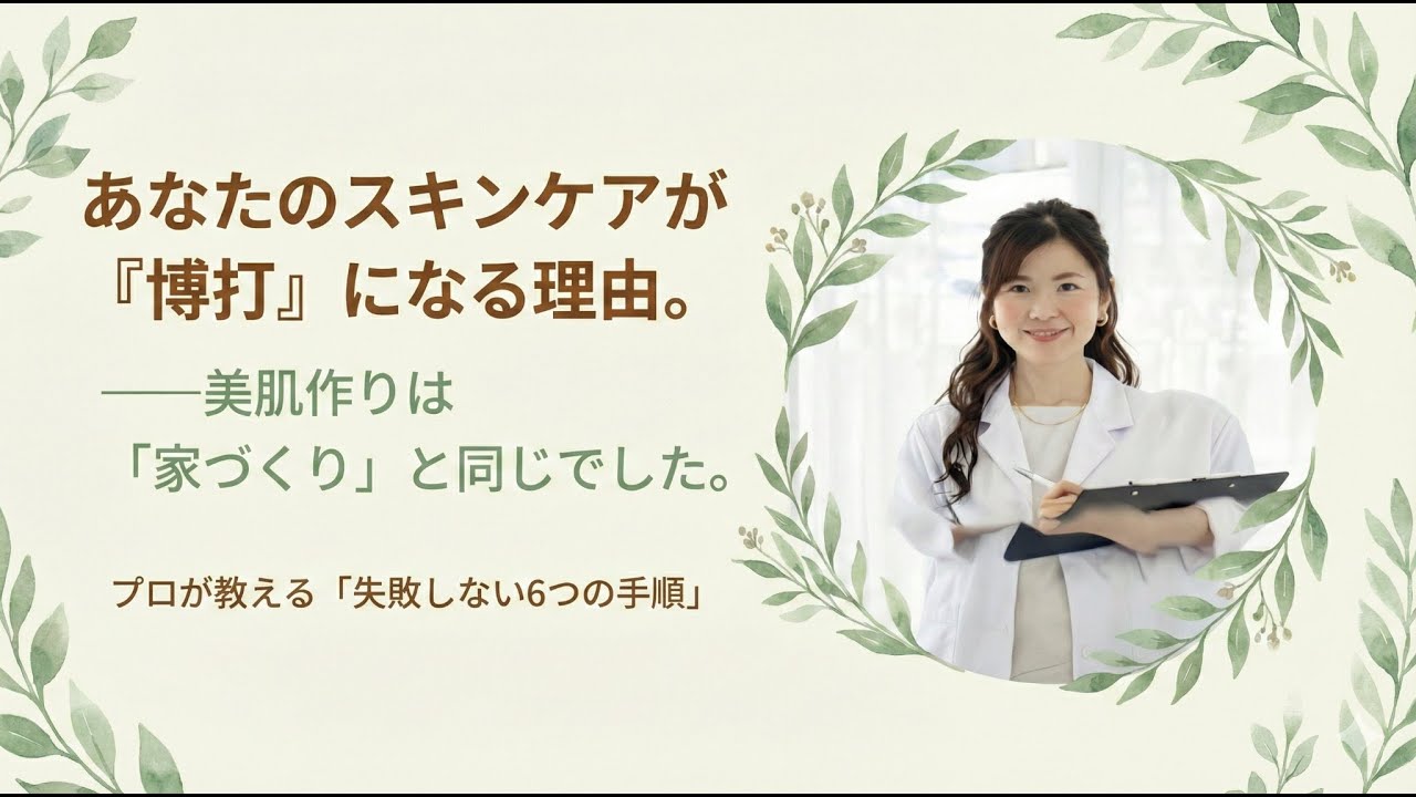 美肌作りは「家づくり」と同じ!? 失敗しない6つの手順を初公開！🌿