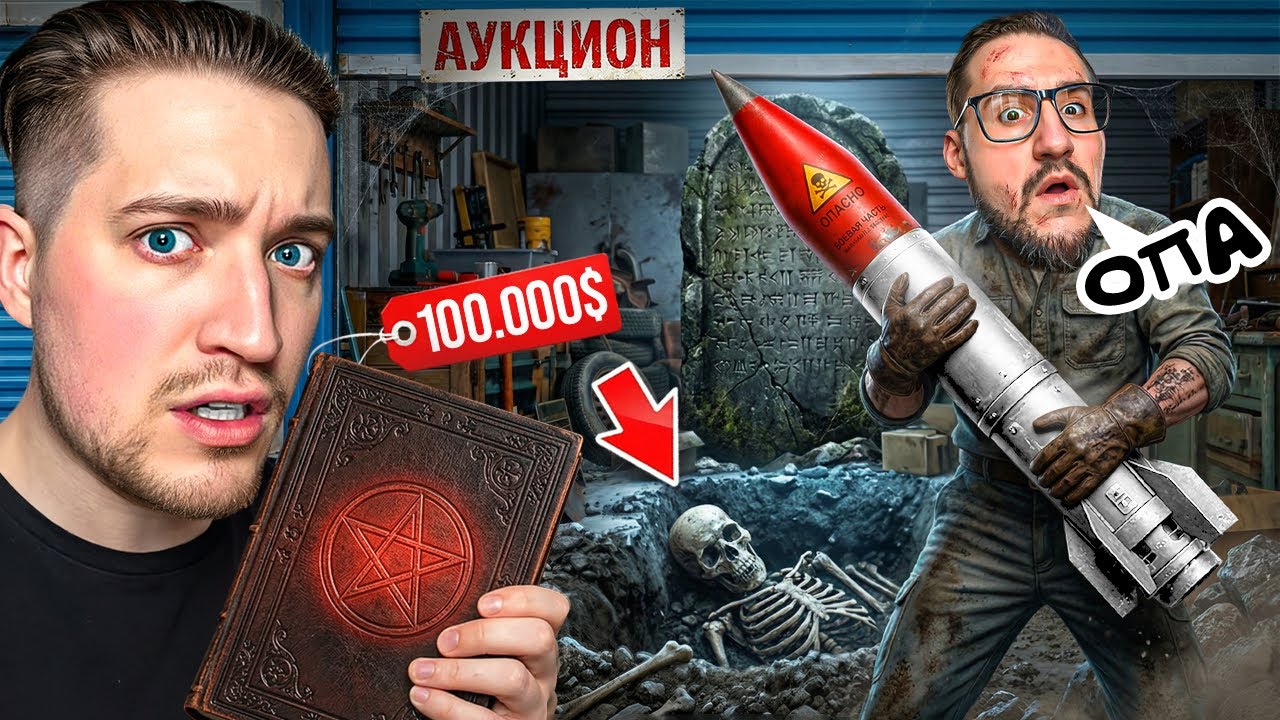 ЧТООО? НАШЛИ ЯДЕРНУЮ РАКЕТУ В КОНТЕЙНЕРЕ?! ДОСТАЛИ АДСКУЮ ПРОКЛЯТУЮ КНИГУ! МИСТИКА! (STORAGE HUNTER)
