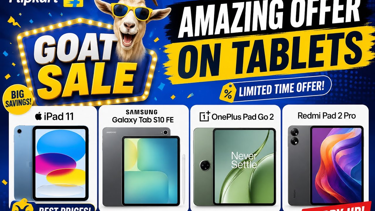Распродажа Flipkart GOAT | Выгодные предложения на планшеты