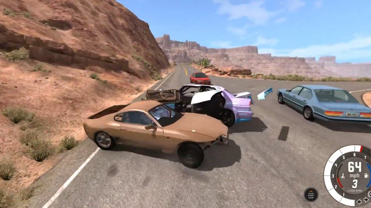 BeamNG Drive || Car Crash Accident Video || Car Crash Video || 14