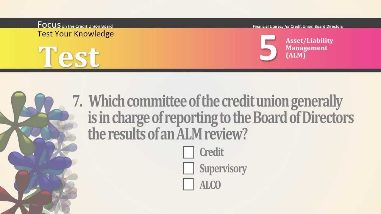 5. Asset/Liability Management (ALM)