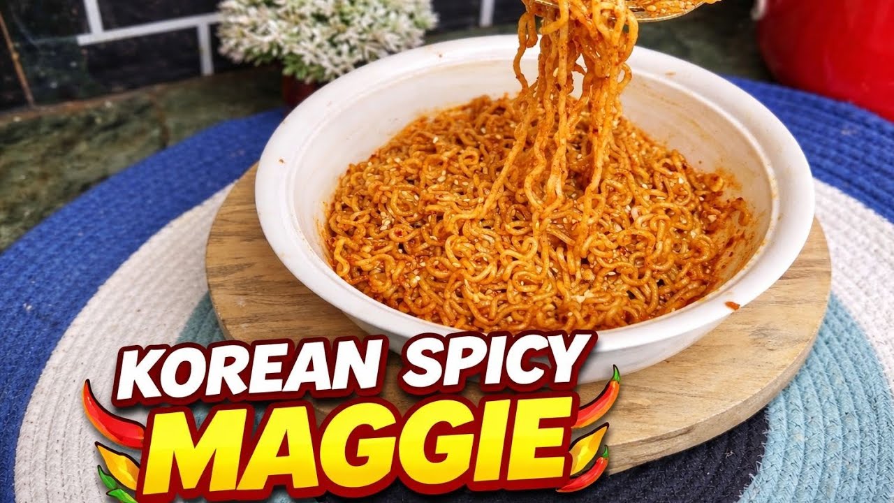 Korean Spice Maggi 🌶️🔥 – Desi twist with Korean kick! | Spicy, saucy & totally addictive 🤤🔥
