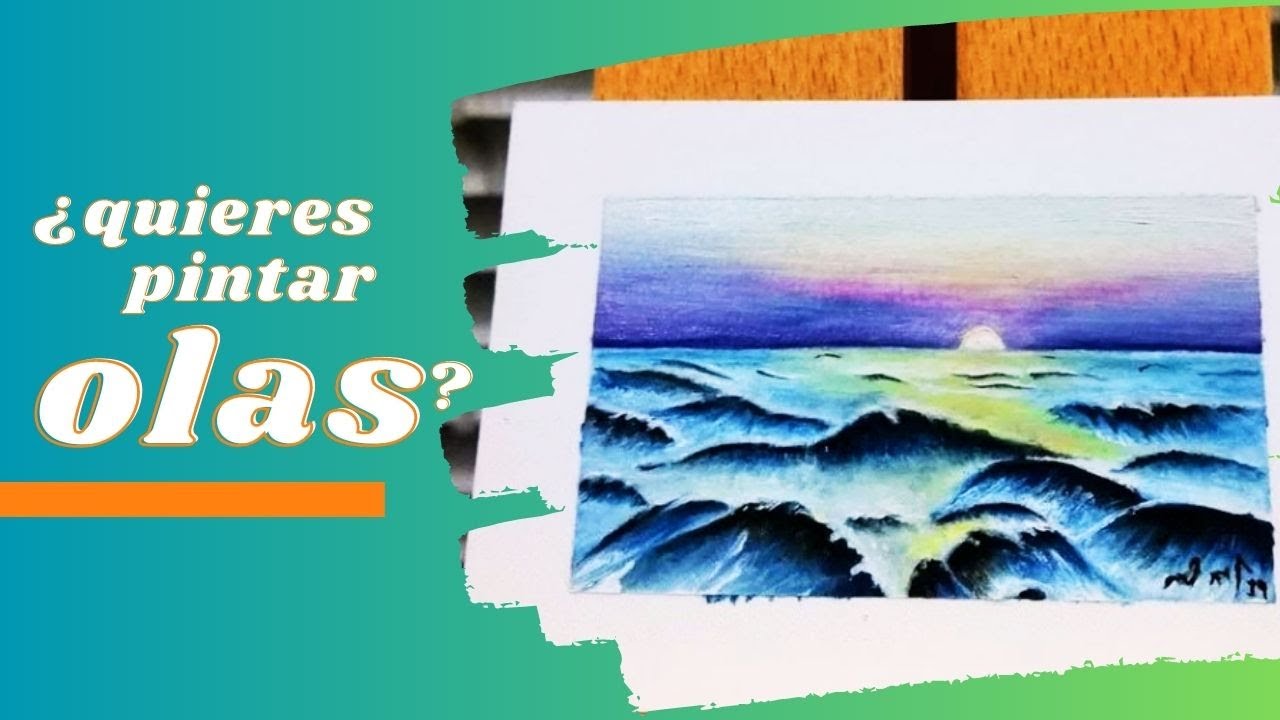 Pintando el mar - mini pintura al óleo