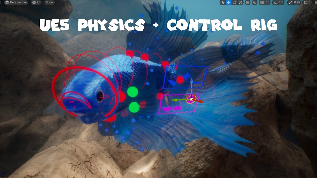 Unreal engine UE5 Control rig and physics actor walkthrough, make a procedural playable character!