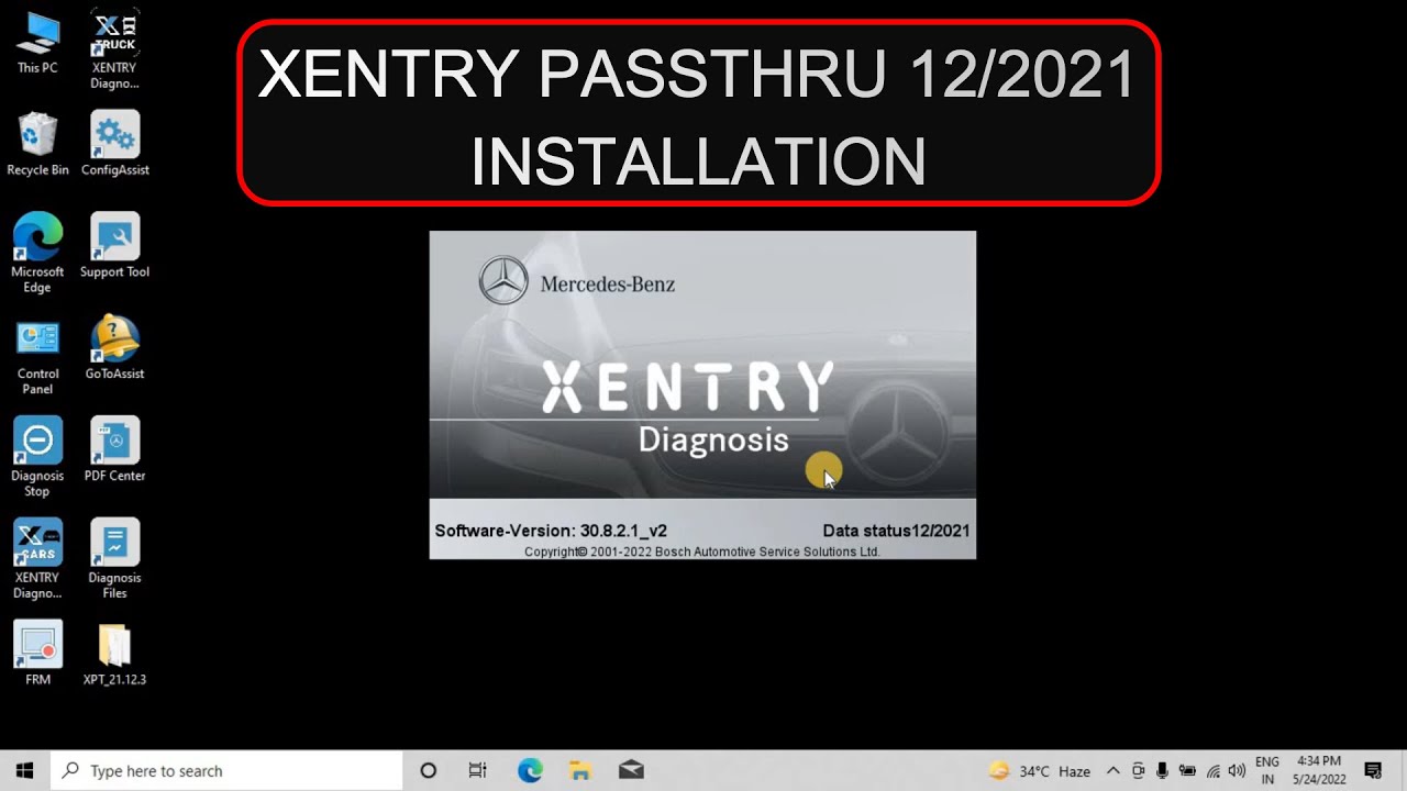 XENTRY PASSTHRU 12/2021 SIMPLE INSTALLATION FOR J2534 #TACTRIX OPENPORT 2.0 #XENTRY 12.2021