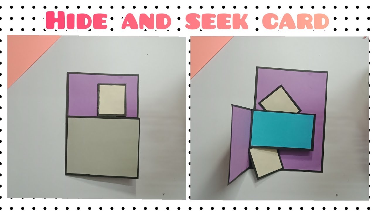 Hide and seek card tutorial | How to make a hide and seek card | Unique card | NOORI CRAFT.