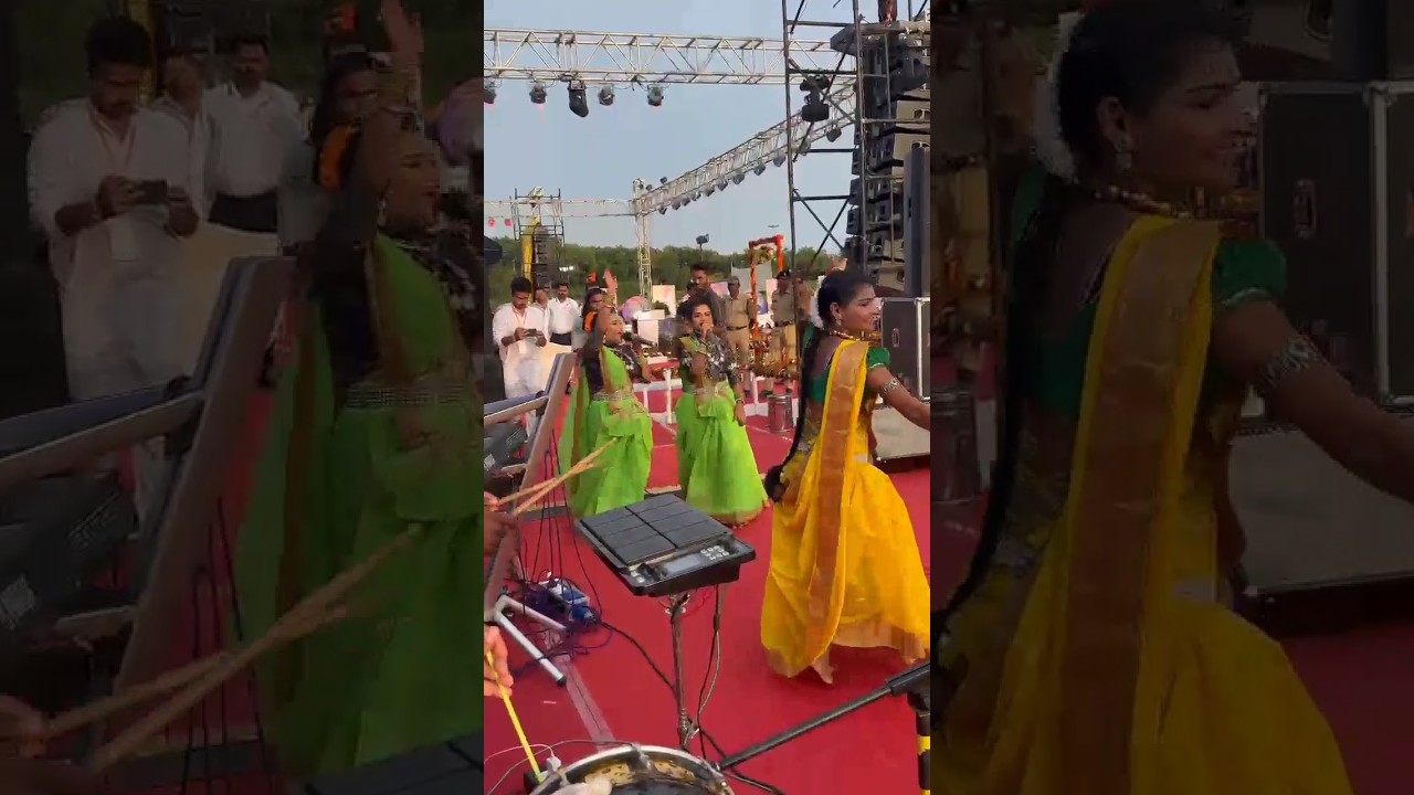 दही हांडी मैदान में कार्यक्रम के दौरान| Entry Song#chhattisgarh #anjor #garimadiwakar #swarnadiwakar