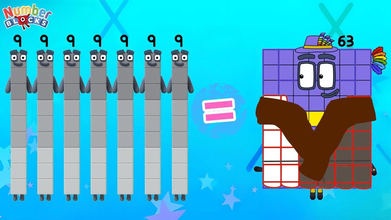 ИЗУЧАЙТЕ ТАБЛИЦУ NUMBERBLOCKS НА 9 | ТАБЛИЦА УМНОЖЕНИЯ НА ДЕВЯТЬ | УЧИТЕСЬ СЧЁТА | @ColorArt_id