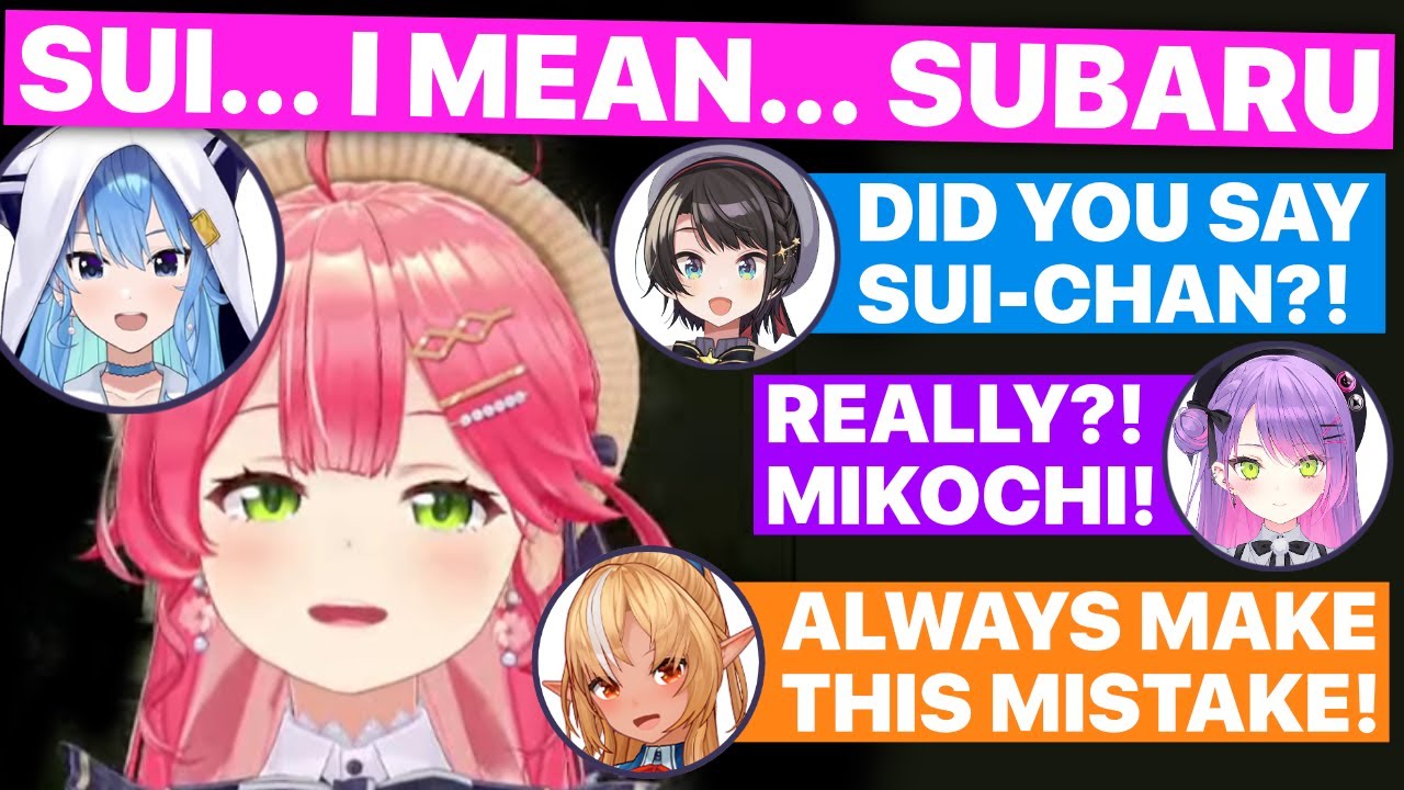 Miko Called Out For Referring To Subaru As Suisei (Towa, Flare, Aki, Fubuki / Hololive) [Eng Subs]