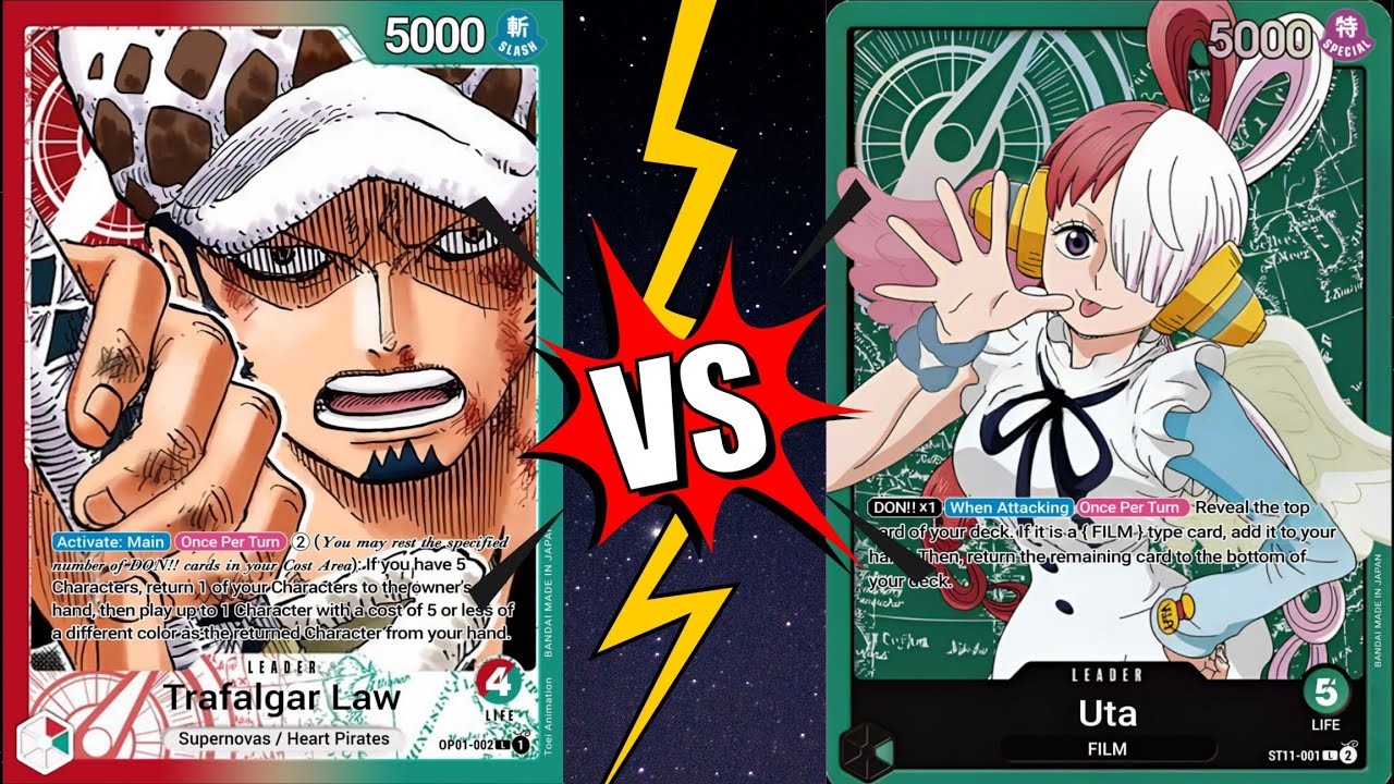One Piece Card Game: R/G Law vs Green Uta [EB-01]