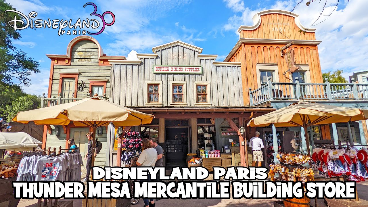 Thunder Mesa Mercantile Building Store in Frontierland Disneyland Paris (Sep 2022) [4K]