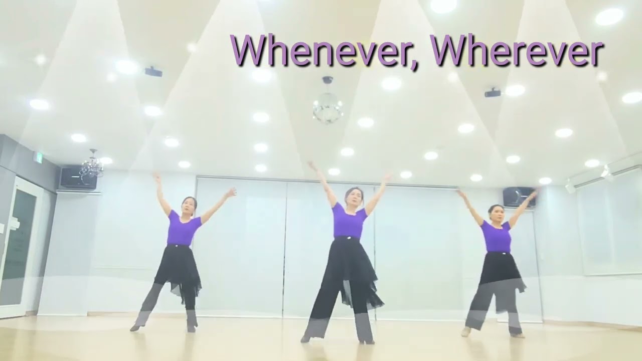 Whenever, Wherever 🍀Line Dance (Demo) #