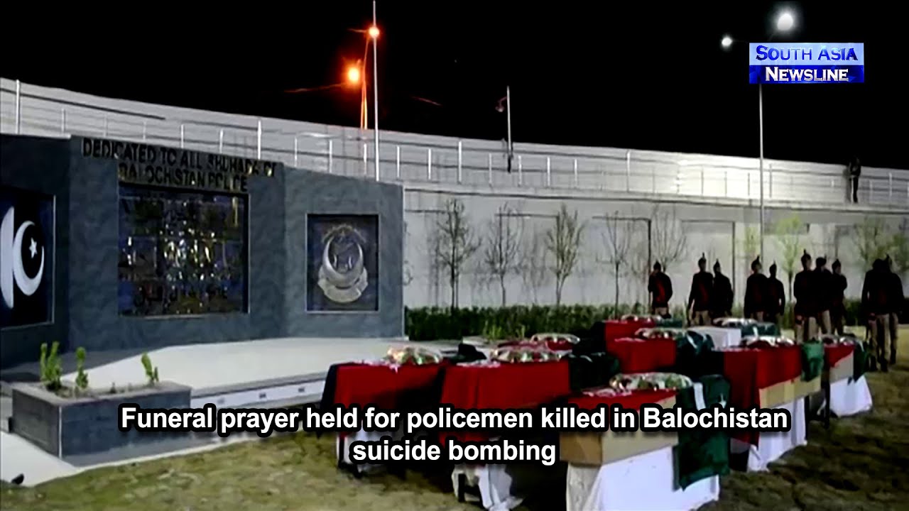 Funeral prayer held for policemen killed in Balochistan suicide bombing