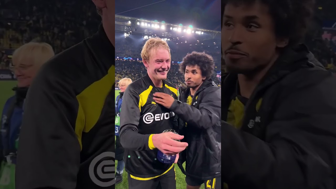 JULIAN BRANDT PICKS UP MOTM 🤩🏆 #football #bvb #ucl #championsleague #dortmund