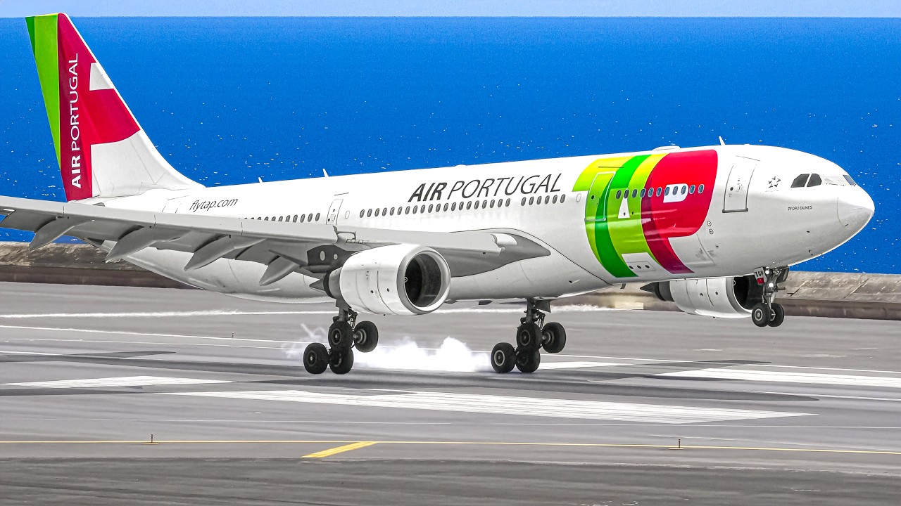 ✈️ 50 CRAZY CLOSE UP Takeoffs & Landings 🇵🇹 FUNCHAL Madeira Cristiano Ronaldo Airport Plane Spotting