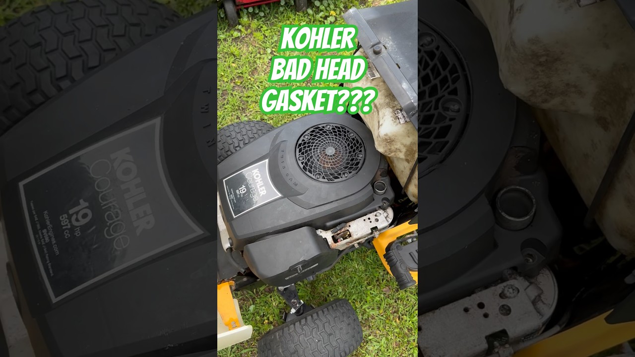KOHLER BAD HEAD GASKET #mechanic #repair #lawnmower
