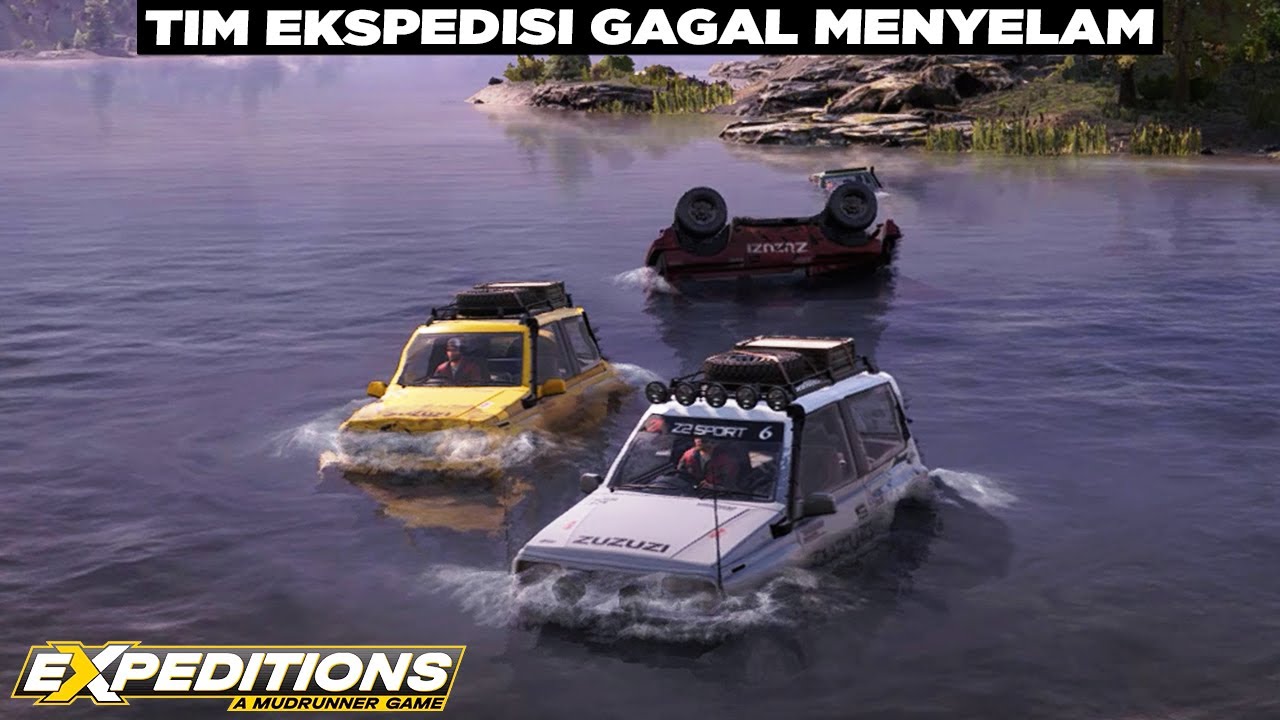 Ada Satu Mobil Vitara Tidak Peduli Dengan Rekan Timnya yg Hanyut 😤😭 Expeditions: A MudRunner Game
