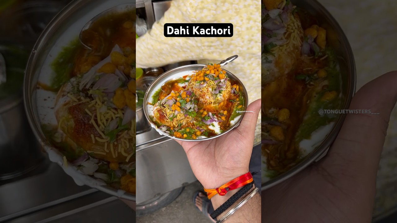 India&rsquo;s only famous Dahi Kachori you can find in Nagpur | Tiwari chaat centre || Indian Street Food
