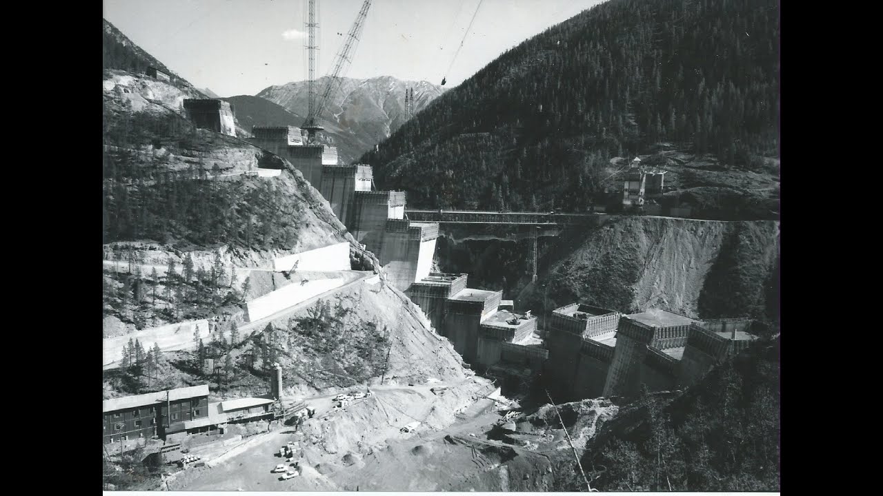 DIGA DEL PUNT DAL GALL. Fotografie della costruzione della ditta TORNO S.p.A.
