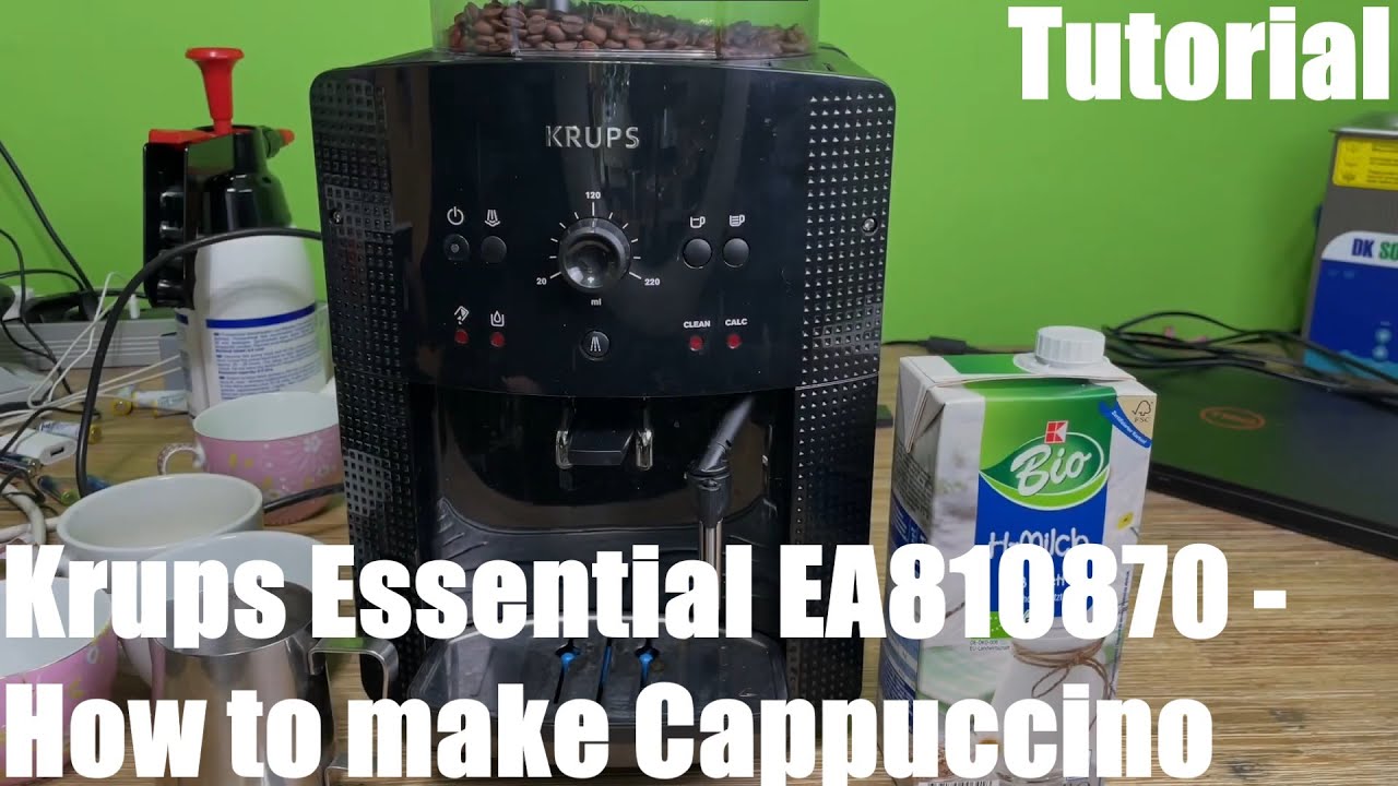 How to make delicious cappuccino using a Krups Essential EA810870 coffee maker DIY