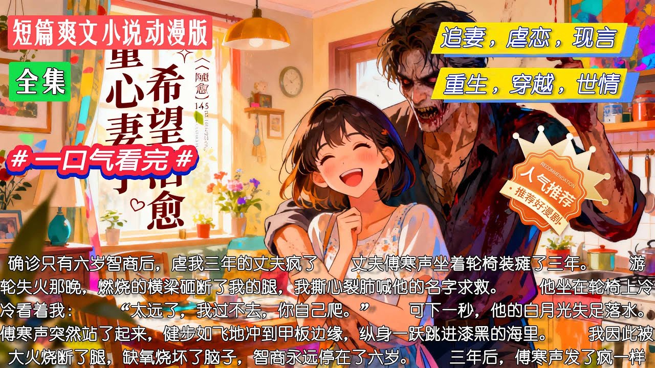全集｜确诊只有六岁智商后，虐我三年的丈夫疯了 他装瘫三年，大火中弃我于不顾。三年后我傻了，他跪求原谅，我却递给他一颗糖：“叔叔，要跟我学讨饭吗？”#小說 #全集 #短篇