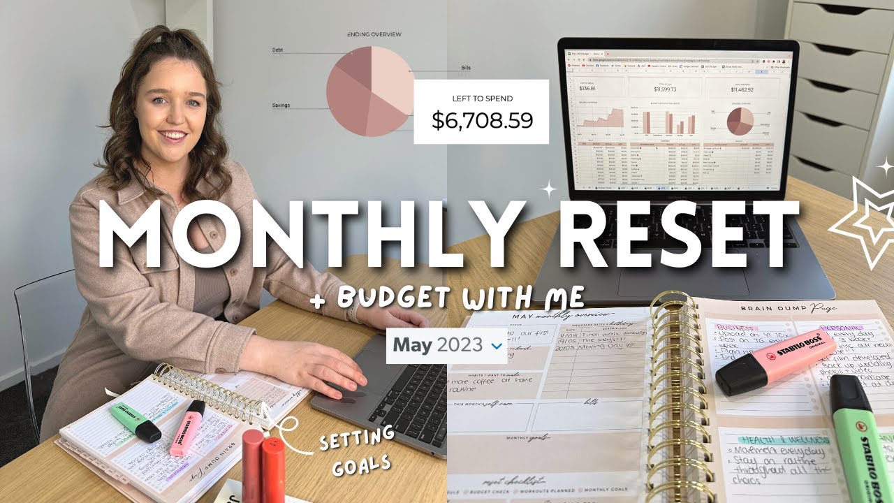 MAY MONTHLY RESET | budget with me, goal setting + monthly favourites 💰📝